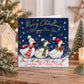 Festive Christmas card pack featuring three different designs with illustrated Christmas ducks, snowy winter scenes, Christmas trees, stars and snowflakes. Mixed designs supplied.