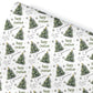 Personalised Football Wrapping Paper, Christmas Tree Scarf Design