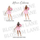 Personalised Luxury Large A4 Birthday Card Girl Pink Dress