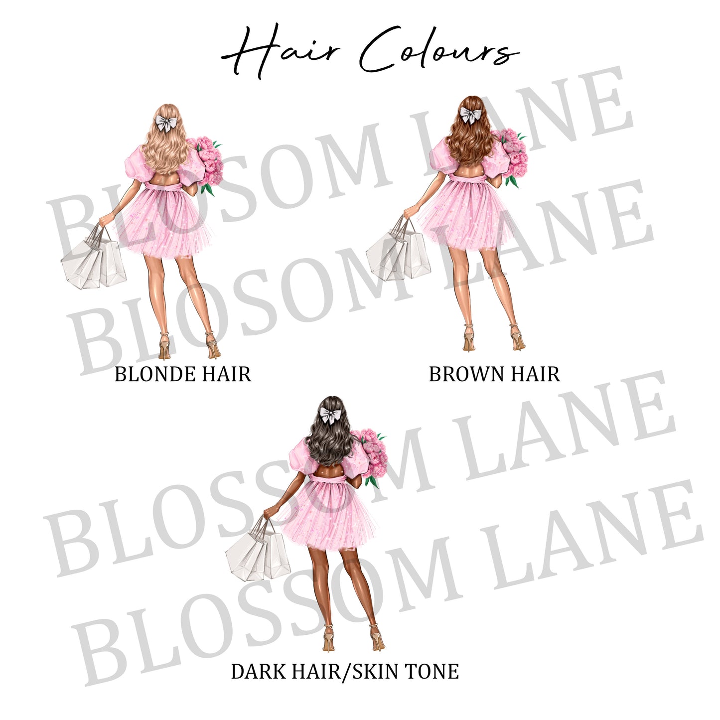Personalised Luxury Large A4 Birthday Card Girl Pink Dress