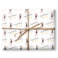 a wrapped gift box with a picture of a woman in a bathing suit