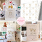 Large A4 Personalised Wedding Card with Champagne Glasses
