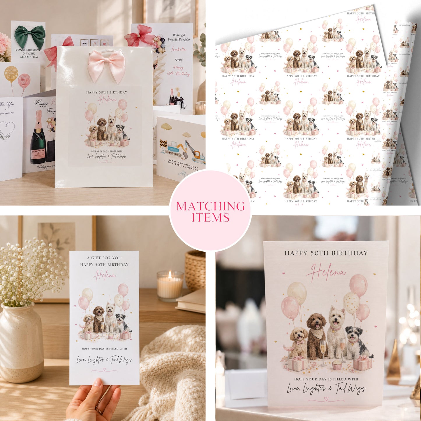 Personalised Dog Lover Birthday Gift Bag