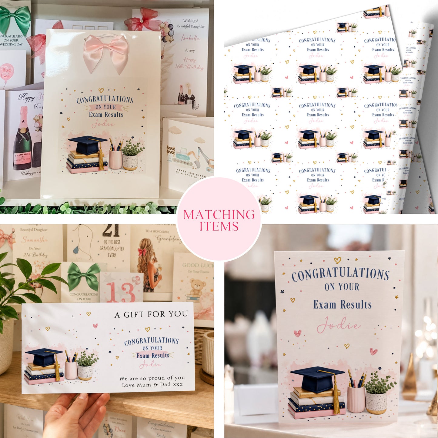 Personalised Congratulations GCSE Exam Results Gift Bag