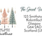 Christmas Address Labels rectangle personalised Christmas stickers business stickers