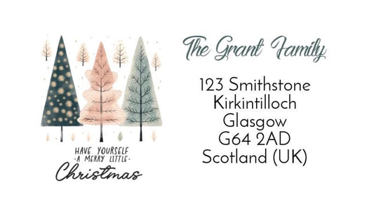 Christmas Address Labels rectangle personalised Christmas stickers business stickers
