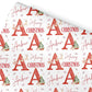Personalised Christmas Wrapping Paper, Initial Gift Wrap Sheets