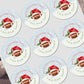 Personalised Christmas American Football sticker, Gift Tags, Gift Wrap Present Stickers
