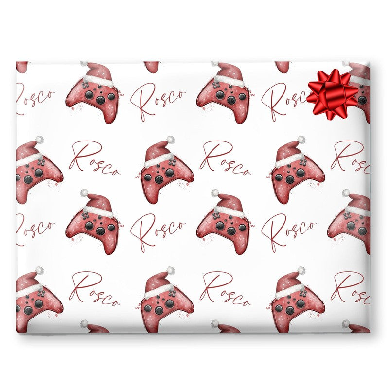 Gaming gift wrap for teenagers, Christmas wrapping paper for children