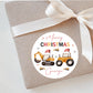 Personalised Christmas Stickers Labels For Wrapping Gifts, Name Tag, Diggers