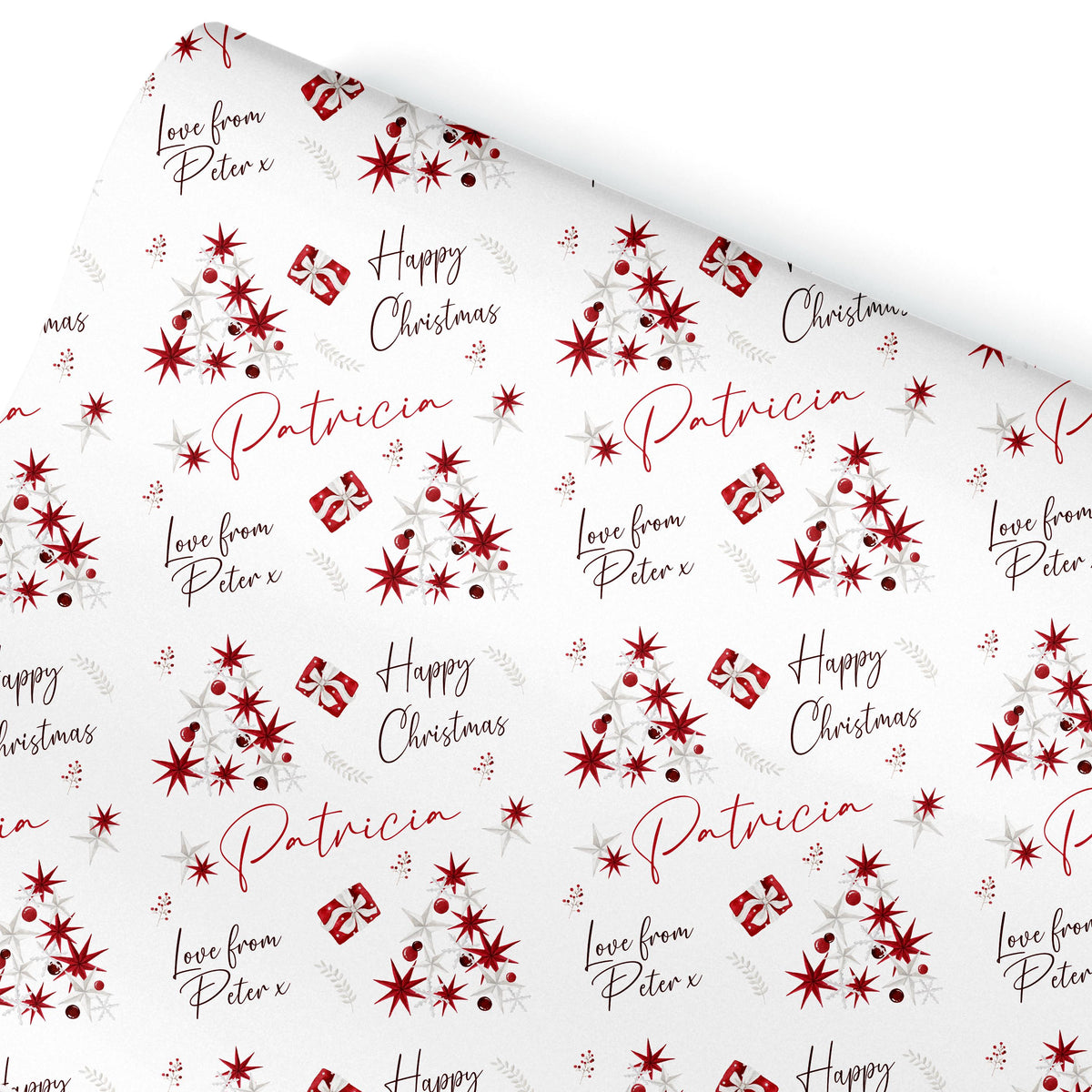 Personalised Gift Wrap, Children's Christmas Paper Roll, A2 Set