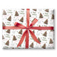 Personalised Christmas Gift Wrap – Football Christmas Tree Design, Footie Black and Red Scarf