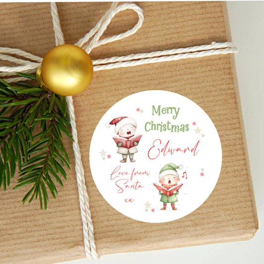 Personalised Christmas Stickers Labels For Wrapping Gifts, Name Tag