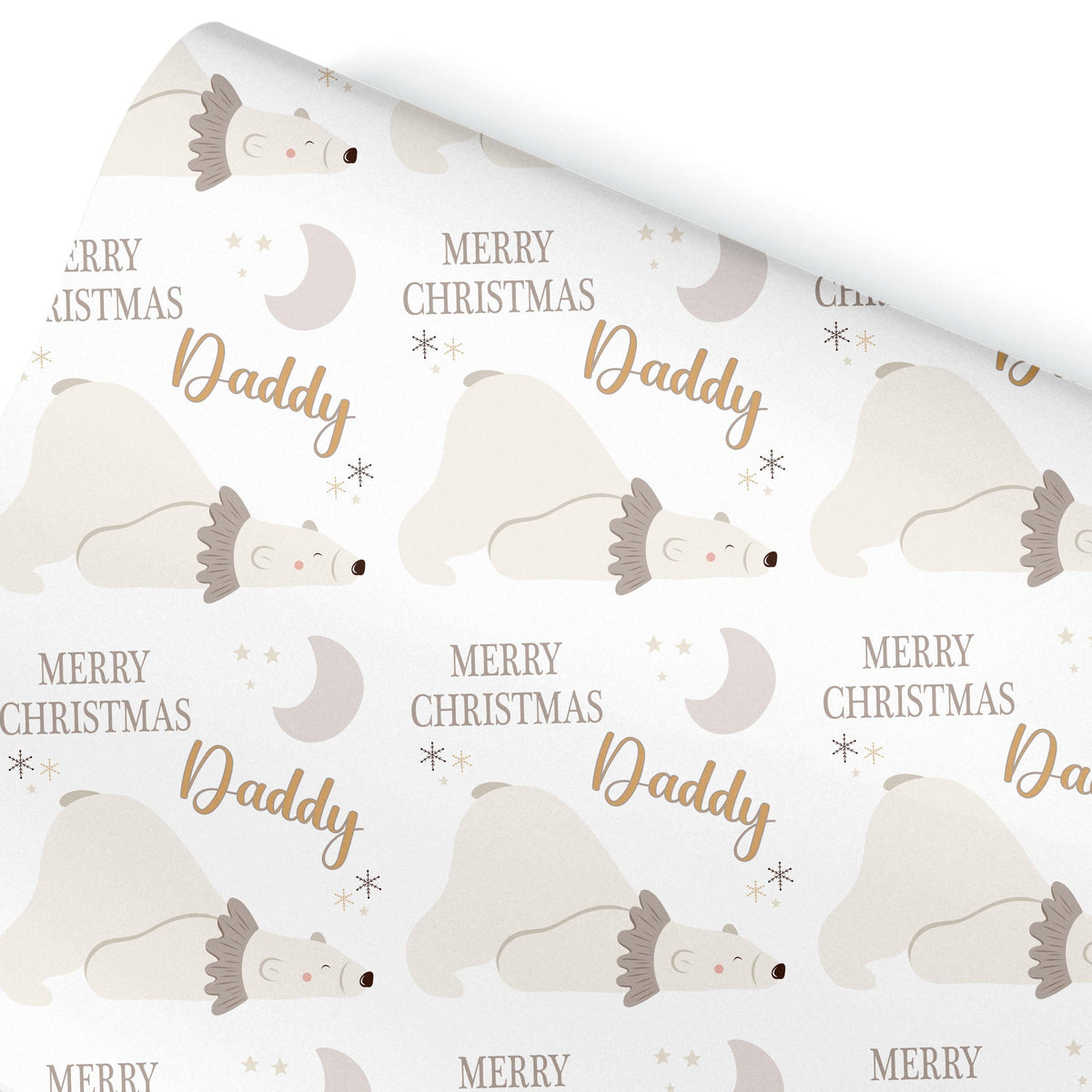 Personalised Gift Wrap | Personalised Christmas Wrapping Paper | Personalised Gift Wrap | Fun Gift Wrap | Daddy Polar Bear