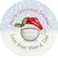 Personalised Christmas Netball sticker, Gift Tags, Gift Wrap Present Stickers