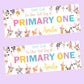 First Day of School Banner, Personalised Primary One Banner, Personalised back to school banner, School decorations, Back to school ideas