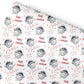Personalised Christmas Gift Wrap – Netball Santa Hat Design- Teenager sports gift wrap ideas