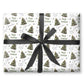 Personalised Christmas Gift Wrap – Football Christmas Tree Design, Footie Black and Orange Scarf- teen gift wrap paper