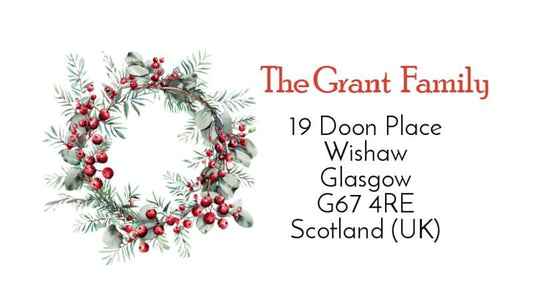 Christmas Address Labels rectangle personalised Christmas stickers business stickers