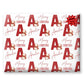 Christmas Wrapping Paper, Initial Christmas Gift Wrap
