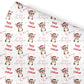 Christmas Gift Wrapping Paper,Personalised Girls or Boys Paper, Gift Wrap Reindeer Childrens