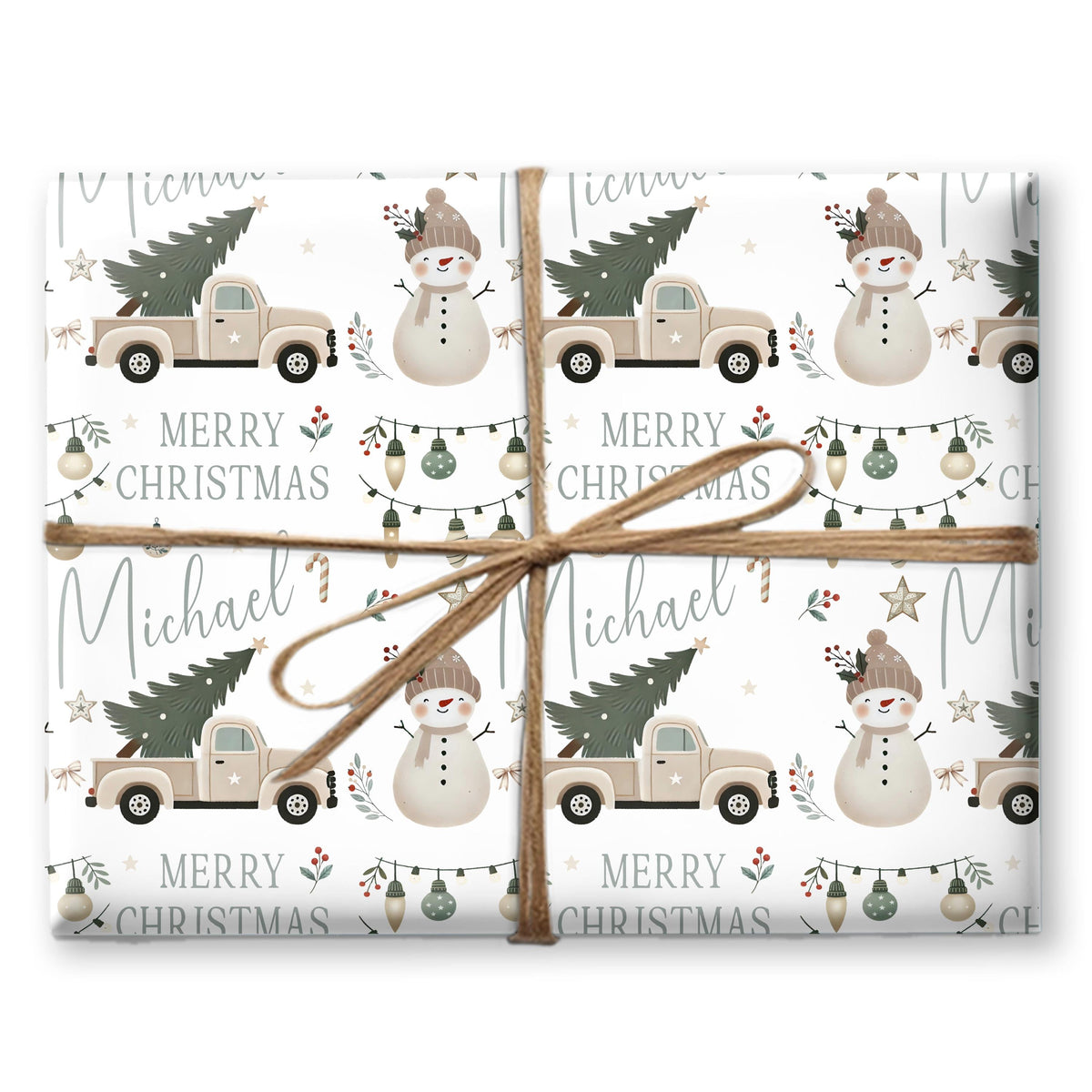 Personalised Gift Wrap | Personalised Christmas Wrapping Paper | Personalised Gift Wrap | Fun Gift Wrap | Snowman