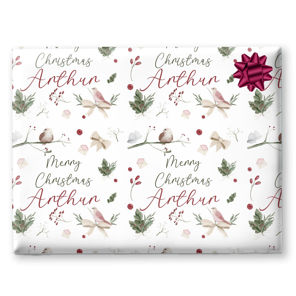 Personalised Gift Wrap, Custom Christmas Wrapping Paper For Her