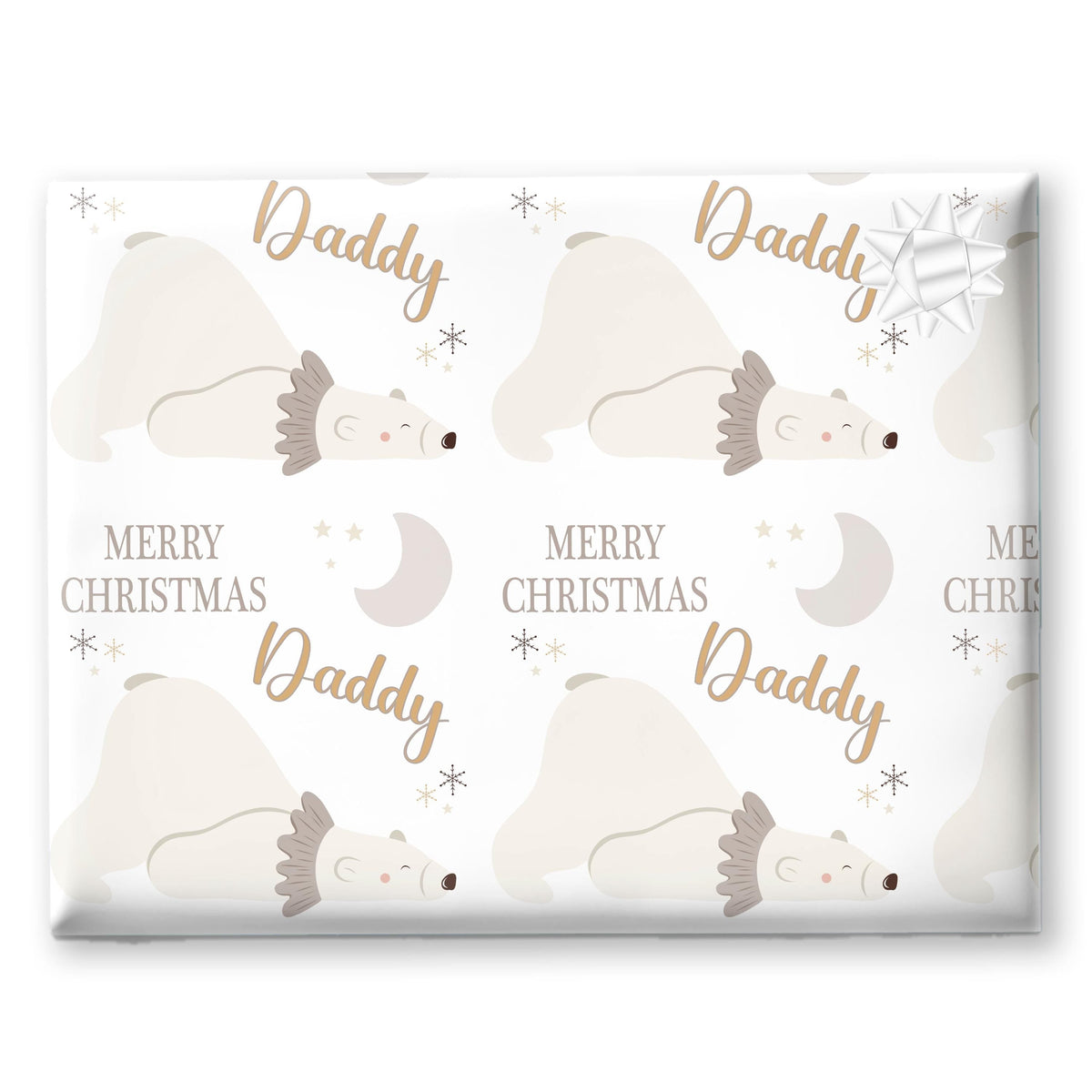 Personalised Gift Wrap | Personalised Christmas Wrapping Paper | Personalised Gift Wrap | Fun Gift Wrap | Daddy Polar Bear