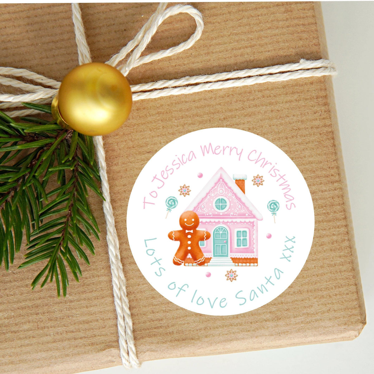 Personalised Christmas Stickers Labels For Wrapping Gifts, Name Tag