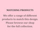 a pink background with the words matching products we offer a range of different products to
