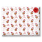 Personalised Christmas Gift Wrap – Basketball Santa Hat Design- Sport mad wrapping paper