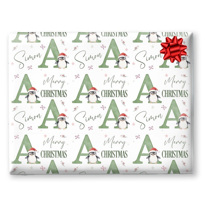 Personalized Christmas Wrapping Paper, Initial Design