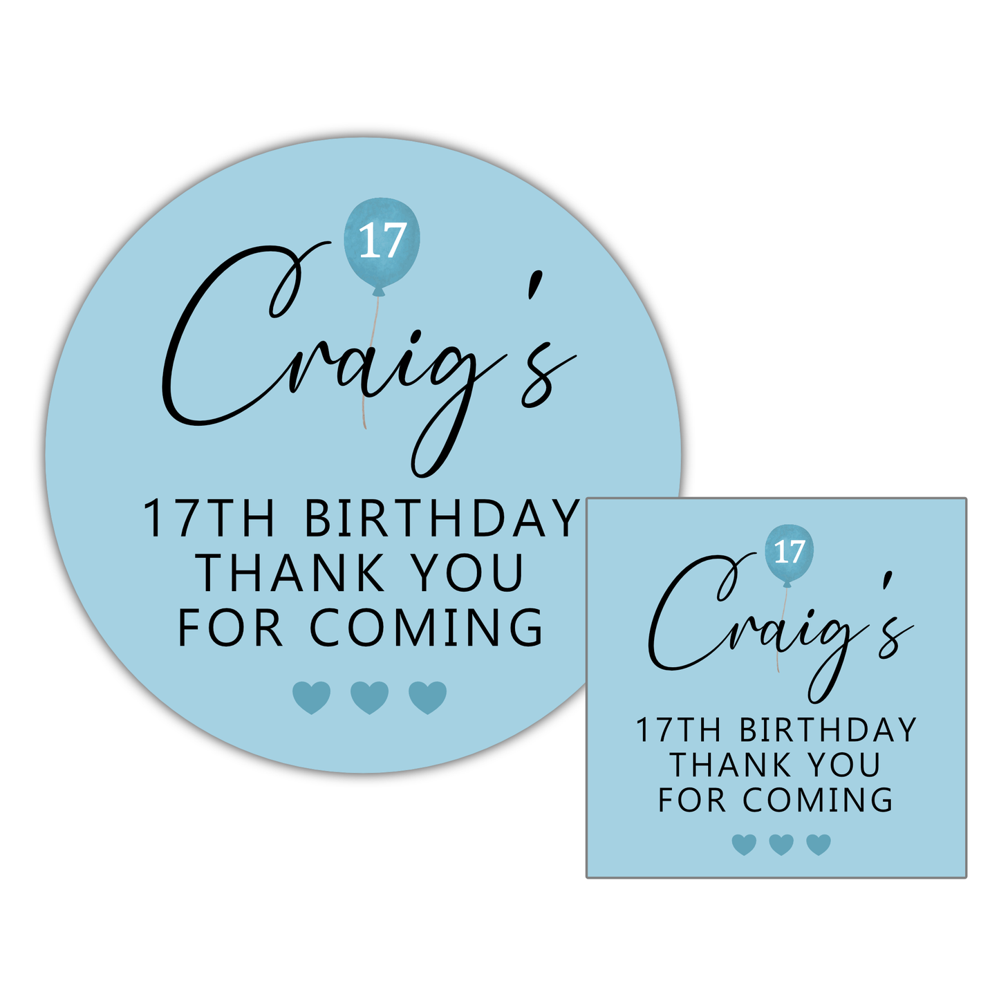 a blue birthday sticker with the words crayo's on it