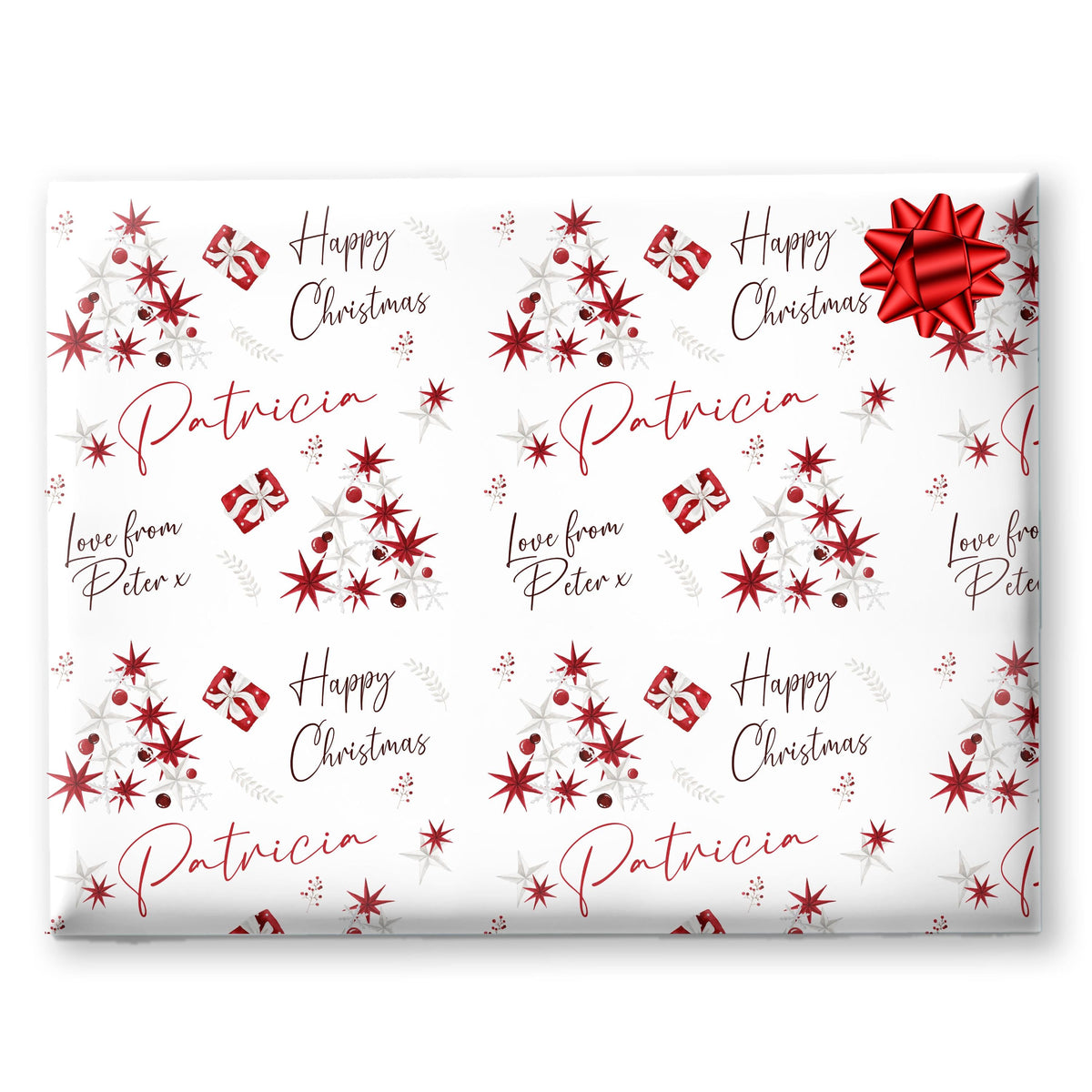 Personalised Gift Wrap, Children's Christmas Paper Roll, A2 Set