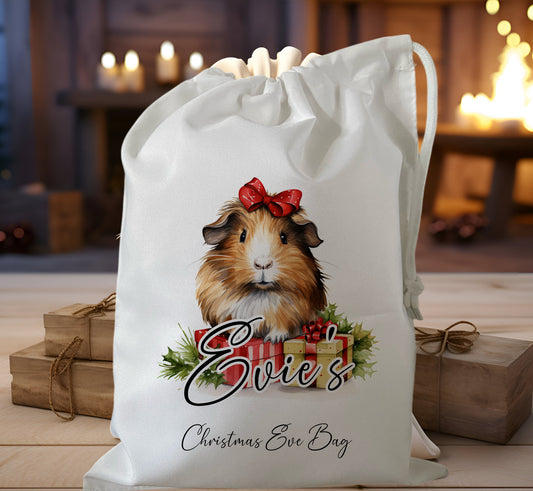 personalised christmas eve treat bag for pjs hot chocolate mug