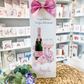 Large A4 Personalised Retirement Card Pink Floral Champagne
