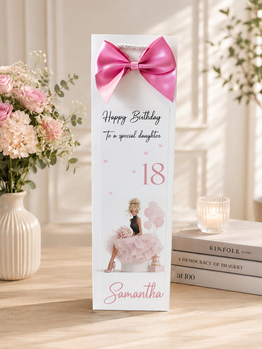Personalised Birthday Bottle Gift Bag For Her