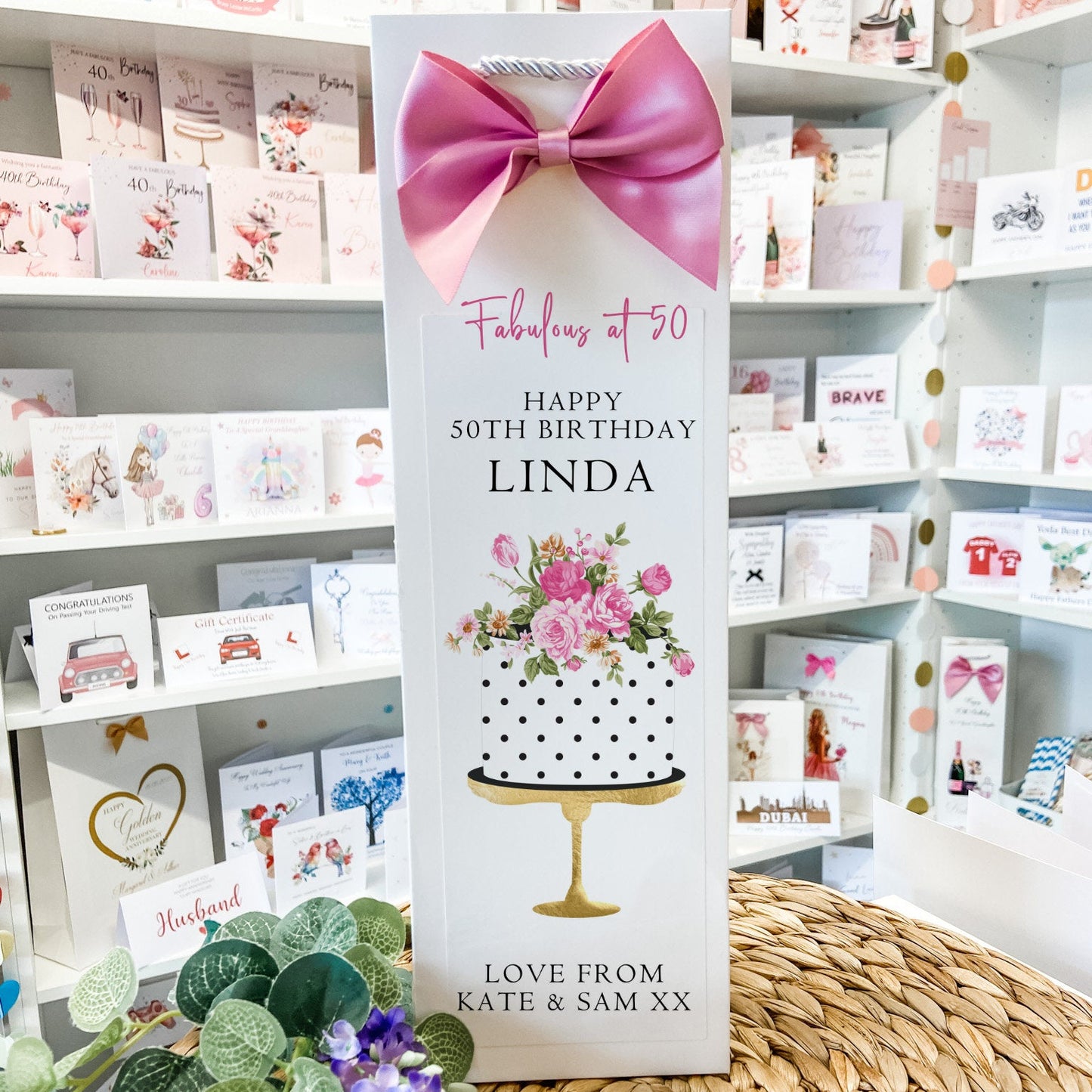 Birthday Personalised Bottle Bag Champagne Gift Bag