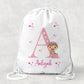 Pesonalised Girl's & Boys Swimming Bag, Drawstring Closure