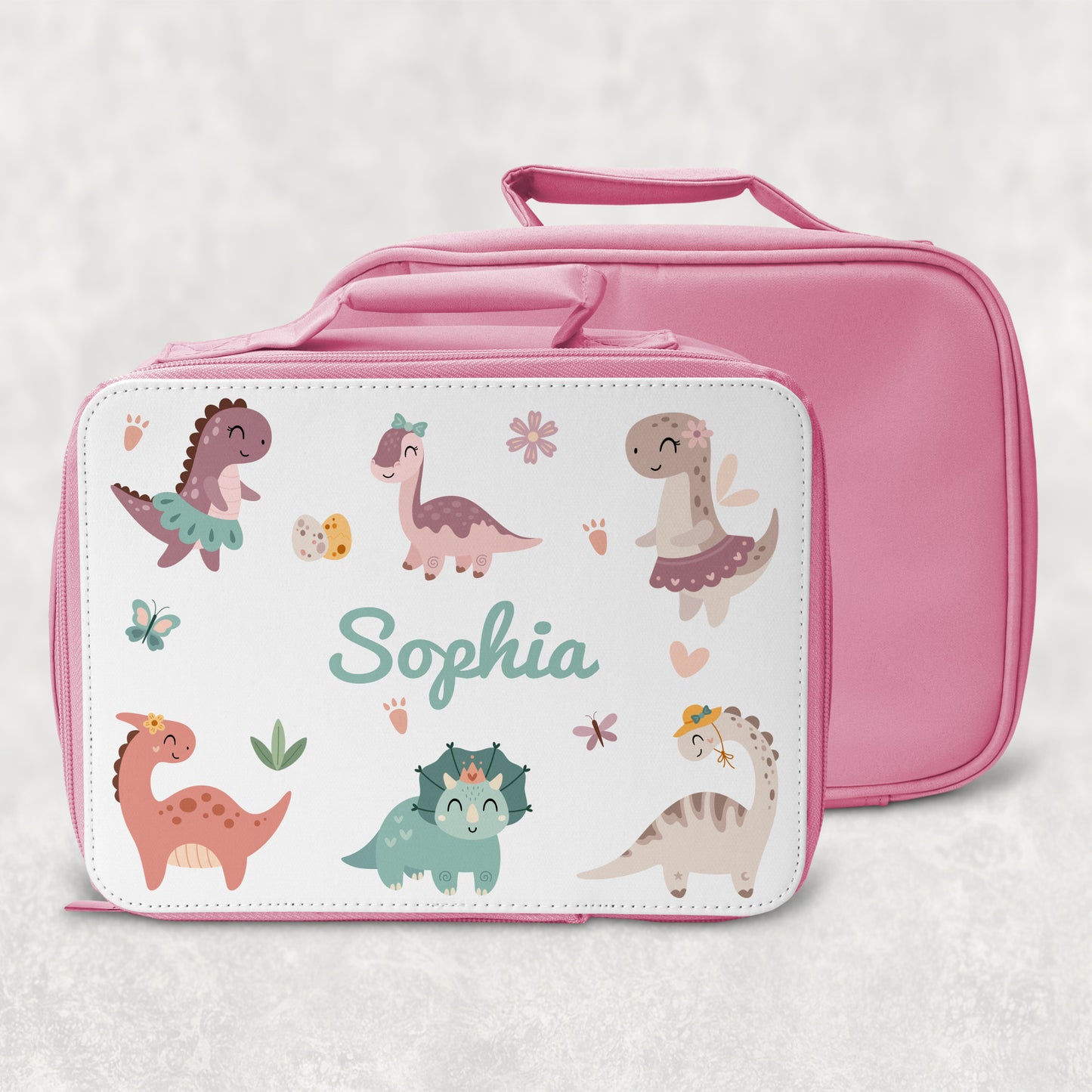 Pesonalised School, Nursery Snack Lunch Box Dinosaurs