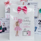 Personalised Birthday Party Banner Girl Pink Dress