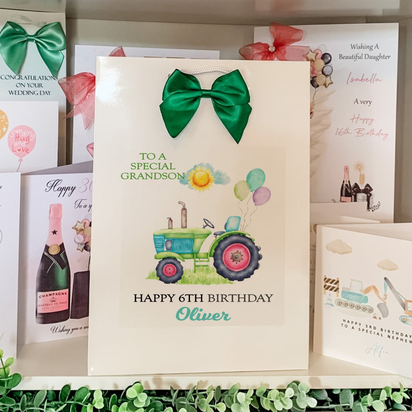 Personalised Birthday Gift Wrap Tractor