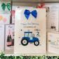 Birthday Wrapping Paper Blue Tractor