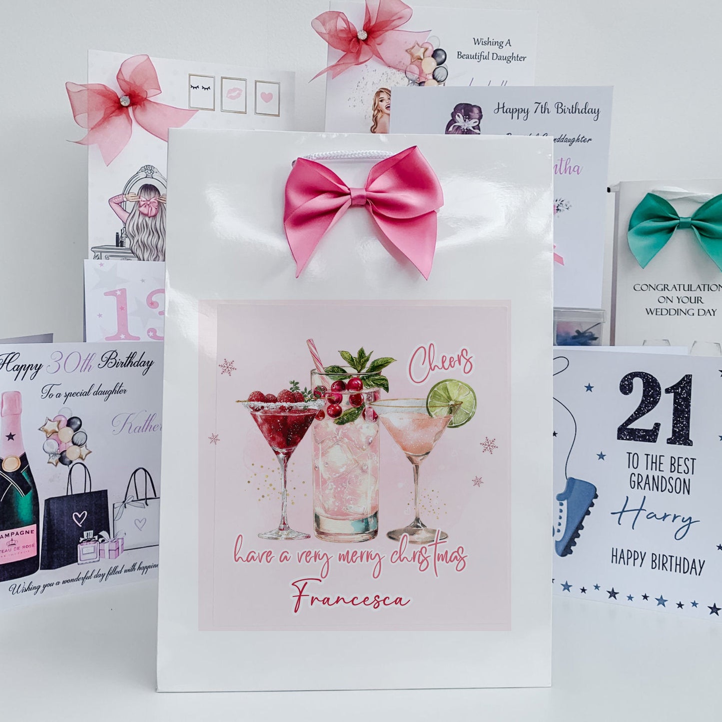 Personalised Christmas Gift Bag for Her