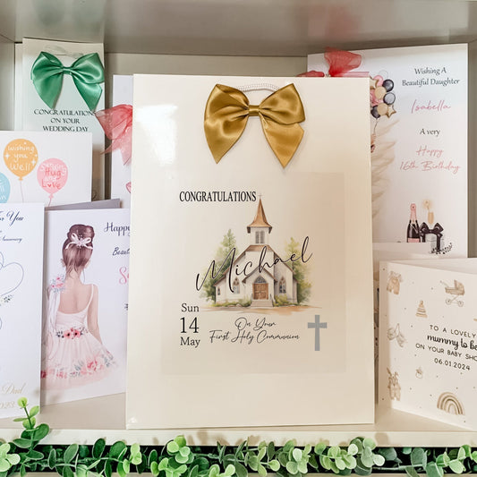 First Holy Communion Gift Bag Personalised with Child’s Name