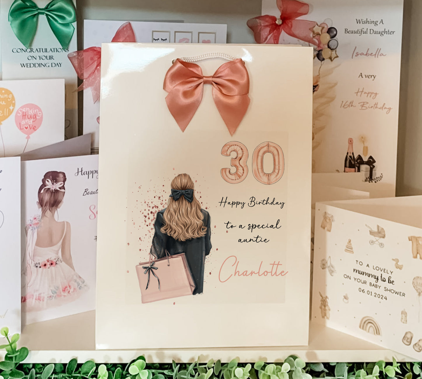 Large A4 Female Birthday Card, Personalised Card For Her