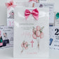First Holy Communion Gift Bag, Pink Floral Balloon