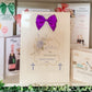 First Holy Communion Gift Bag, Lilac Floral Bow Frame
