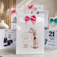 Large A4 Female Birthday Card Champagne Balloons Bottle