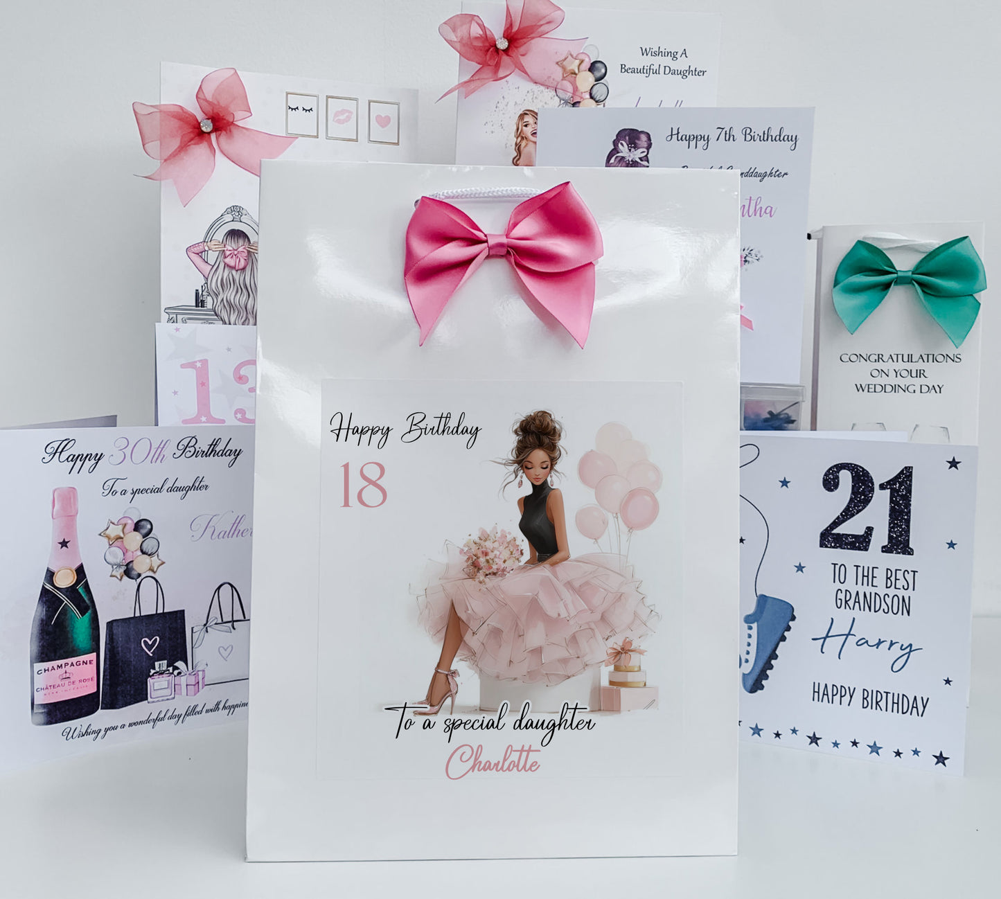 Personalised Female Girls Birthday Gift Bag